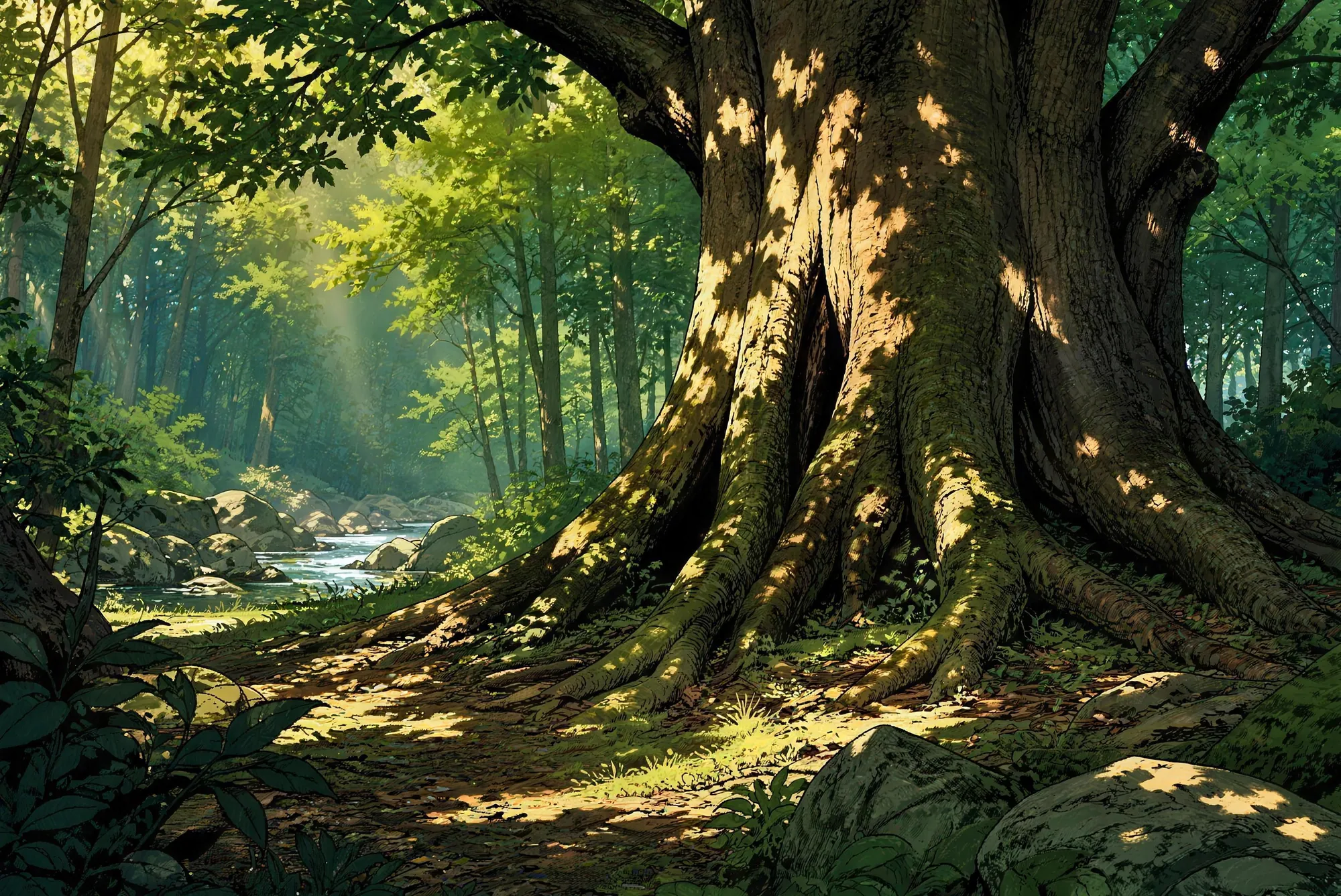 The lit wood